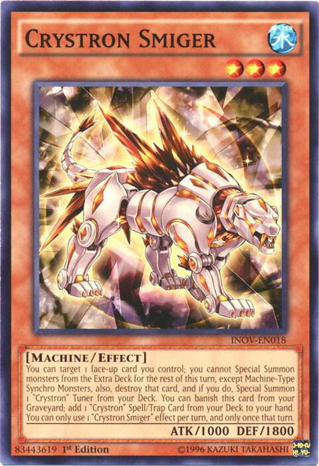 Crystron Smiger - Invasion: Vengeance YuGiOh trading card