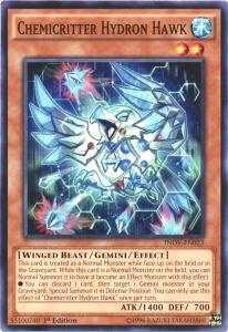 Chemicritter Hydron Hawk trading card from Invasion: Vengeance Chemicritter Hydron Hawk - Invasion: Vengeance YuGiOh trading card