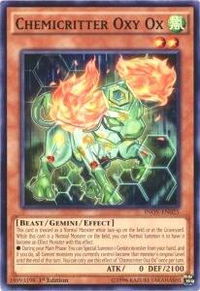 Chemicritter Oxy Ox - Invasion: Vengeance (INOV) #INOV-EN025 - Common / Short Print YuGiOh Trading Card