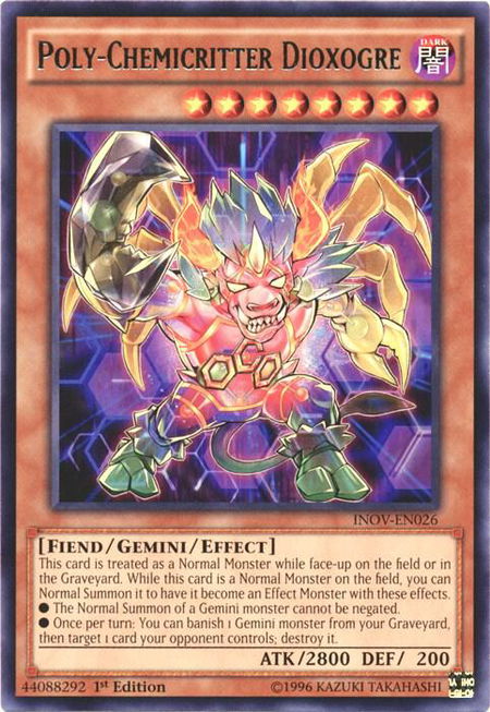 Poly-Chemicritter Dioxogre - Invasion: Vengeance YuGiOh trading card