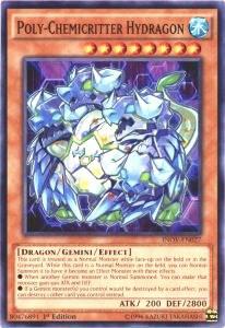 Poly-Chemicritter Hydragon trading card from Invasion: Vengeance Poly-Chemicritter Hydragon - Invasion: Vengeance YuGiOh trading card