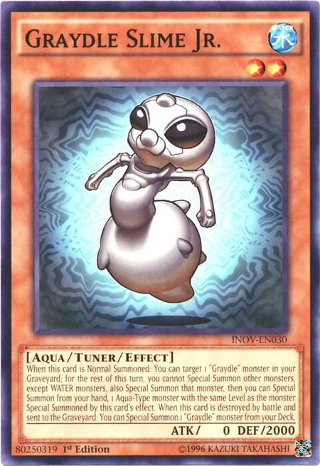 Graydle Slime Jr. trading card from Invasion: Vengeance Graydle Slime Jr. - Invasion: Vengeance YuGiOh trading card