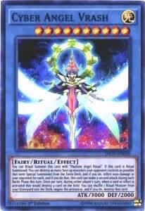 Cyber Angel Vrash trading card from Invasion: Vengeance Cyber Angel Vrash - Invasion: Vengeance YuGiOh trading card
