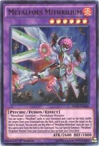 Metalfoes Mithrilium trading card from Invasion: Vengeance Metalfoes Mithrilium - Invasion: Vengeance YuGiOh trading card