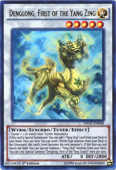 Denglong, First of the Yang Zing - Invasion: Vengeance YuGiOh trading card