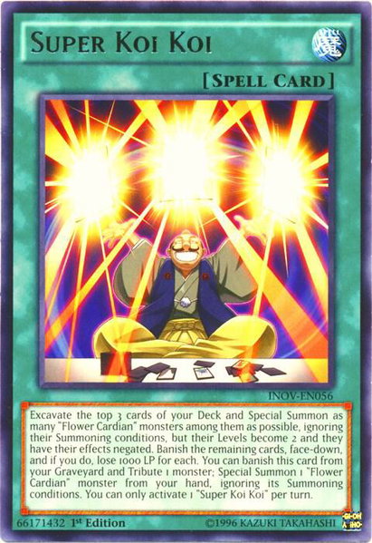 Super Koi Koi trading card from Invasion: Vengeance Super Koi Koi - Invasion: Vengeance YuGiOh trading card