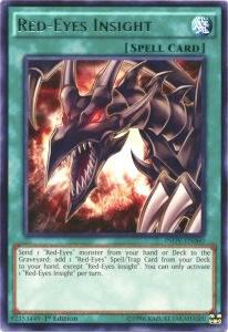 Red-Eyes Insight trading card from Invasion: Vengeance Red-Eyes Insight - Invasion: Vengeance YuGiOh trading card