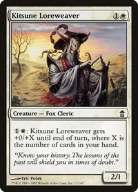 Kitsune Loreweaver - Saviors of Kamigawa (SOK) #17 - Common Magic: The Gathering Trading Card