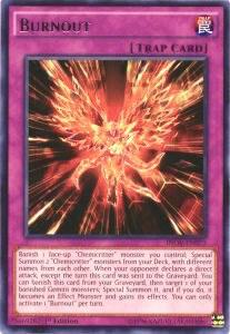 Burnout trading card from Invasion: Vengeance Burnout - Invasion: Vengeance YuGiOh trading card