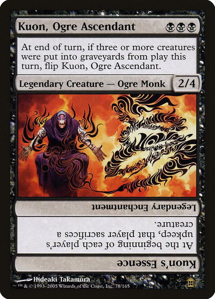 Kuon, Ogre Ascendant trading card from Saviors of Kamigawa Kuon, Ogre Ascendant - Saviors of Kamigawa Magic: The Gathering trading card