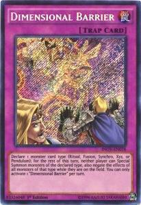 Dimensional Barrier trading card from Invasion: Vengeance Dimensional Barrier - Invasion: Vengeance YuGiOh trading card