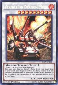 Vermillion Dragon Mech trading card from Invasion: Vengeance Vermillion Dragon Mech - Invasion: Vengeance YuGiOh trading card
