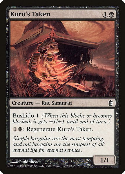 Kuro's Taken trading card from Saviors of Kamigawa Kuro's Taken - Saviors of Kamigawa Magic: The Gathering trading card