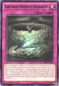 Subterror Behemoth Burrowing trading card from Invasion: Vengeance Subterror Behemoth Burrowing - Invasion: Vengeance YuGiOh trading card