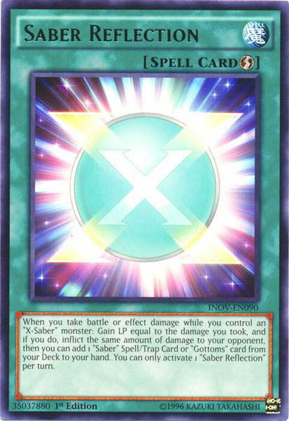 Saber Reflection trading card from Invasion: Vengeance Saber Reflection - Invasion: Vengeance YuGiOh trading card