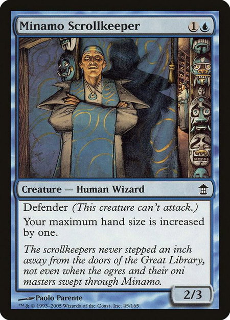 Minamo Scrollkeeper - Saviors of Kamigawa Magic: The Gathering trading card