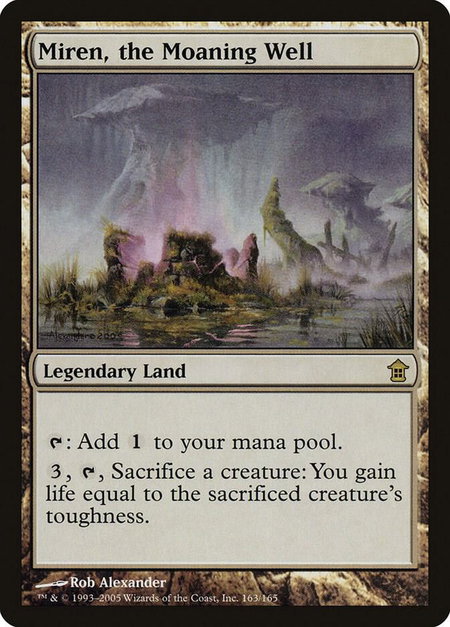 Miren, the Moaning Well trading card from Saviors of Kamigawa Miren, the Moaning Well - Saviors of Kamigawa Magic: The Gathering trading card