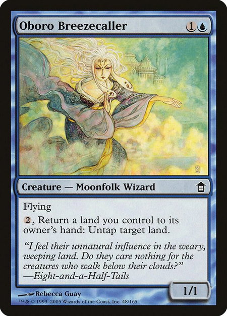 Oboro Breezecaller - Saviors of Kamigawa Magic: The Gathering trading card