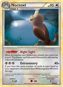 Noctowl - 8/123 (HeartGold & SoulSilver) - Deck Exclusives (PR) #008/123 - Rare Pokémon Trading Card
