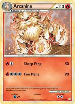 Arcanine - 1/123 (HeartGold & SoulSilver) - Deck Exclusives Pokémon trading card