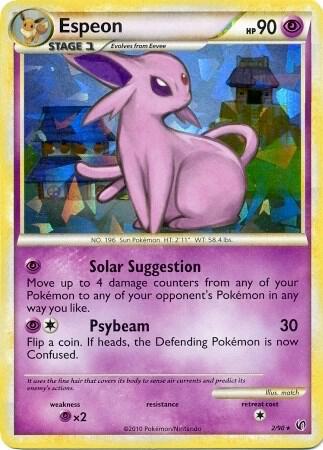 Espeon - 2/90 (HGSS Undaunted - Cracked Ice Holo) - Deck Exclusives Pokémon trading card