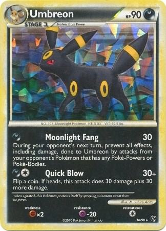 Umbreon - 10/90 (Cracked Ice Holo) trading card from Deck Exclusives Umbreon - 10/90 (Cracked Ice Holo) - Deck Exclusives Pokémon trading card