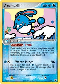 Azumarill - 1/109 (EX Team Rocket Returns) trading card from Deck Exclusives Azumarill - 1/109 (EX Team Rocket Returns) - Deck Exclusives Pokémon trading card