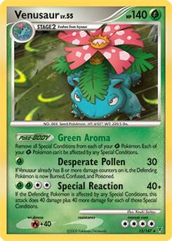 Venusaur (DPPt Supreme Victors) trading card from Deck Exclusives Venusaur (DPPt Supreme Victors) - Deck Exclusives Pokémon trading card