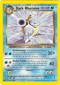 Dark Blastoise - 4/110 (WotC Legendary Collection) - Deck Exclusives (PR) #004/110 - Rare Pokémon Trading Card