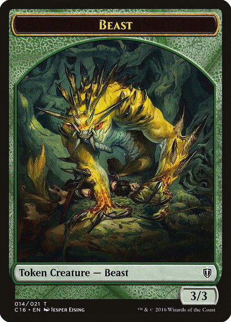 Beast // Ogre Double-Sided Token - Commander 2016 Magic: The Gathering trading card