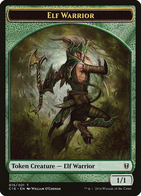 Elf Warrior // Zombie Double-Sided Token - Commander 2016 Magic: The Gathering trading card