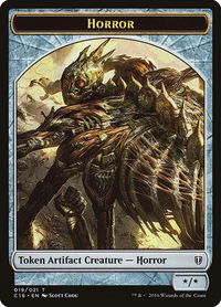 Horror // Thopter Double-Sided Token - Commander 2016 (C16) #19 // 9 - Token Magic: The Gathering Trading Card