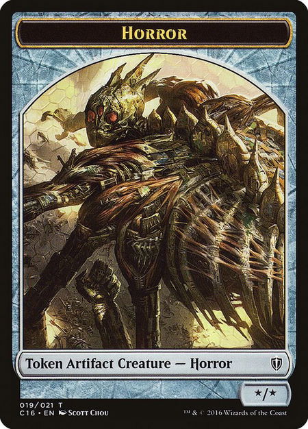 Horror // Thopter Double-Sided Token - Commander 2016 Magic: The Gathering trading card