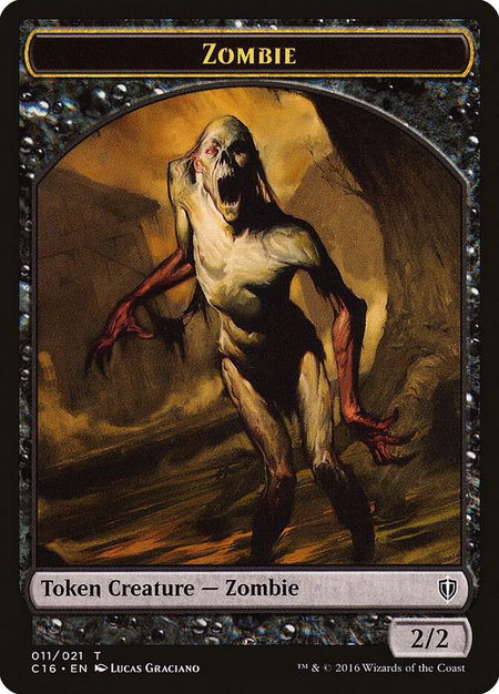 Zombie // Worm Double-Sided Token - Commander 2016 Magic: The Gathering trading card