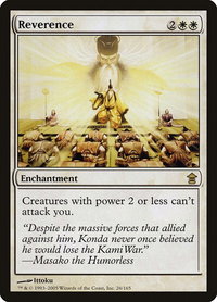 Reverence - Saviors of Kamigawa (SOK) #26 - Rare Magic: The Gathering Trading Card