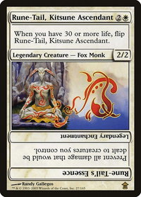 Rune-Tail, Kitsune Ascendant - Saviors of Kamigawa (SOK) #27 - Rare Magic: The Gathering Trading Card