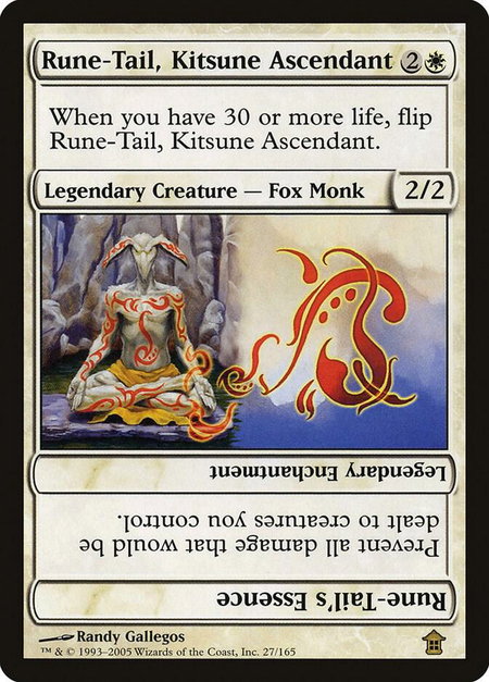 Rune-Tail, Kitsune Ascendant - Saviors of Kamigawa Magic: The Gathering trading card