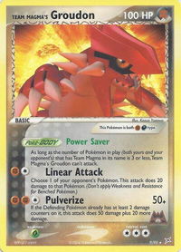 Team Magma's Groudon - 9/95 (EX Team Magma vs Team Aqua) - Deck Exclusives (PR) #009/095 - Rare Pokémon Trading Card