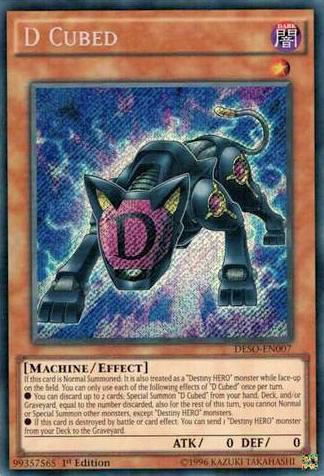 D Cubed trading card from Destiny Soldiers D Cubed - Destiny Soldiers YuGiOh trading card