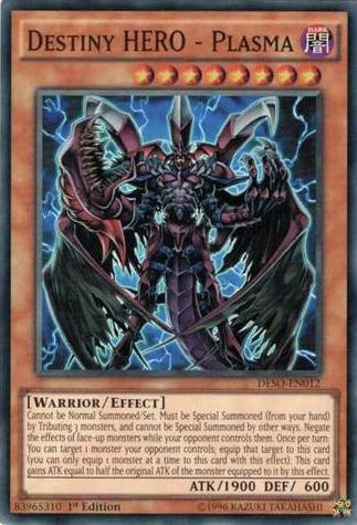 Destiny HERO - Plasma - Destiny Soldiers YuGiOh trading card