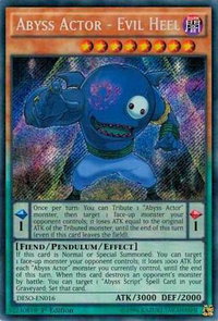 Abyss Actor - Evil Heel - Destiny Soldiers (DESO) #DESO-EN016 - Secret Rare YuGiOh Trading Card