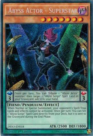 Abyss Actor - Superstar - Destiny Soldiers YuGiOh trading card