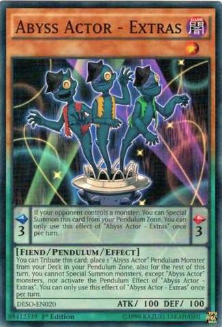 Abyss Actor - Extras trading card from Destiny Soldiers Abyss Actor - Extras - Destiny Soldiers YuGiOh trading card