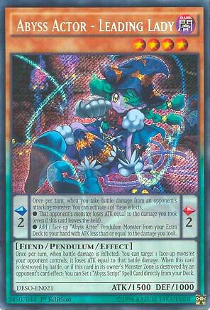 Abyss Actor - Leading Lady - Destiny Soldiers YuGiOh trading card