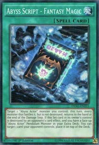 Abyss Script - Fantasy Magic - Destiny Soldiers (DESO) #DESO-EN023 - Super Rare YuGiOh Trading Card