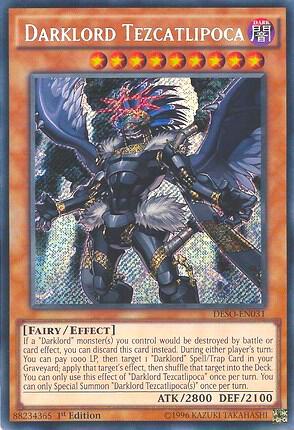 Darklord Tezcatlipoca - Destiny Soldiers YuGiOh trading card