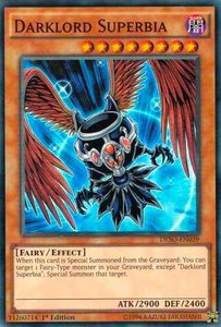 Darklord Superbia - Destiny Soldiers (DESO) #DESO-EN039 - Super Rare YuGiOh Trading Card