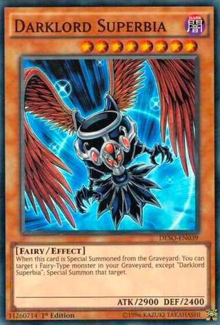 Darklord Superbia trading card from Destiny Soldiers Darklord Superbia - Destiny Soldiers YuGiOh trading card