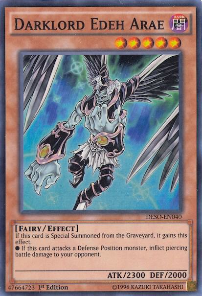 Darklord Edeh Arae - Destiny Soldiers YuGiOh trading card