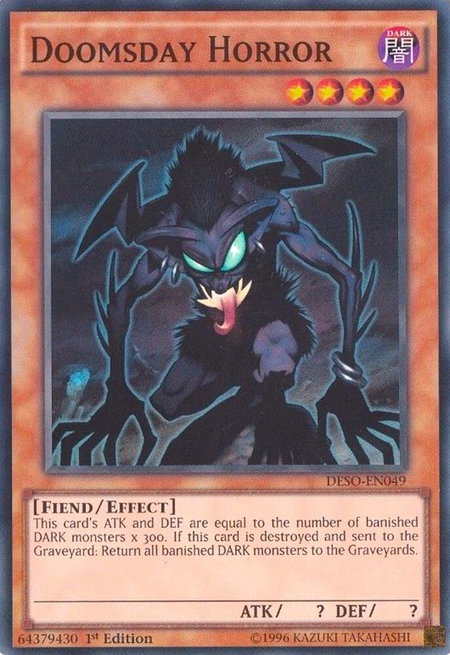 Doomsday Horror - Destiny Soldiers YuGiOh trading card